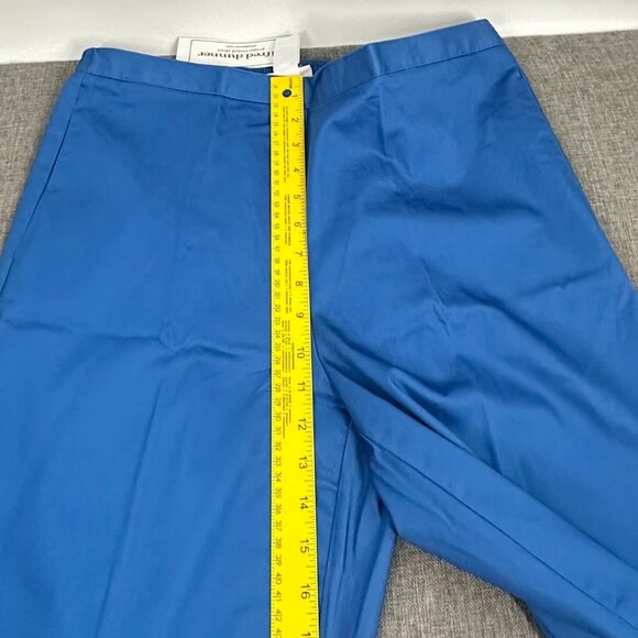 NEW! Alfred Dunner Straight Leg Pants Mid Rise Lappis/ Blue 16 Stretch Waist $48 - Picture 9 of 13